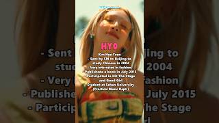 HYO PROFILE amp FACTS shorts hyo hyoyeon 효연 snsd 소녀시대 소원 soloist kpop [upl. by Alilahk727]