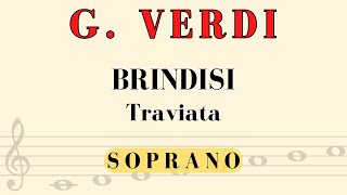 Verdi  Brindisi da La Traviata Spartito per Soprano [upl. by Colvert]