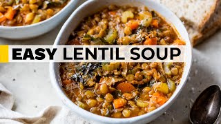 ITALIAN LENTIL amp VEGETABLE SOUP RECIPE  easy  affordable [upl. by Blanca]