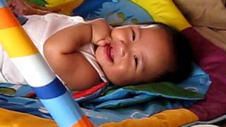 Five Month Old Baby Laughing Hysterically  Cute Funny Chubby Baby Boy [upl. by Pliner]