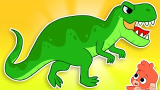 Dinosaurs for Kids  Club Baboo  LONG 1 HOUR VIDEO  Watch and Learn Dinosaur Names like TRex [upl. by Tinor]