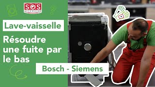 💧 Comment résoudre une fuite par le bas sur un lavevaisselle BoschSiemens [upl. by Ahsennek186]