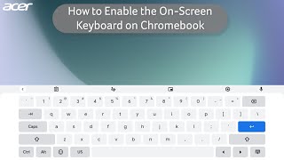 How to Enable the OnScreen Keyboard on Chromebook [upl. by Ramuk943]