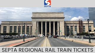 Philadelphia 30th Street Station  SEPTA Regional Rail Line Train Tickets NJ Transit Style [upl. by Yrroc]