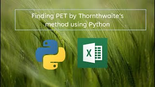 Computing multiple PET station by Thornthwaite’s method using Python [upl. by Drud]