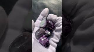 Kammererite Tumbled Stones Set of 5  Rare Purple Gemstones  Healing Crystals [upl. by Eeslehc906]