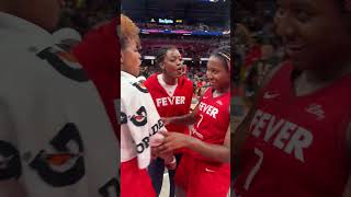 Temi Fagbenle and NaLyssa Smith Hype Up Aliyah Boston After her 27Point Night  Indiana Fever [upl. by Aileda107]