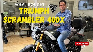 My New Triumph Scrambler 400 X  Triumph Motorcycles  Better than Himalayan 450 [upl. by Twyla348]