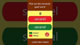 Commonly Misspelled Words Quiz  Pick out the correctly spelt word  English Quiz Shorts [upl. by Akemahs]