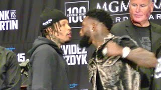 Tank Davis amp Frank Martin INSANE face off after final press conference [upl. by Nyer]