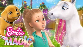 Stacies magical wish comes true  Barbie A Touch Of Magic [upl. by Ehc]