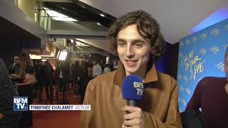 Timothée Chalamet on French TV after CMBYN Paris premiere [upl. by Sosthenna954]