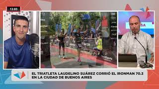 EL TRIATLETA LAUDELINO SUÁREZ CORRIÓ EL IRONMAN 70 3 EN LA CIUDAD DE BUENOS AIRES [upl. by Kwang668]