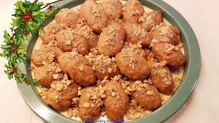 Melomakarona Vegan Greek Christmas Cookies  Μελομακάρονα Βίγκαν [upl. by Barthold]