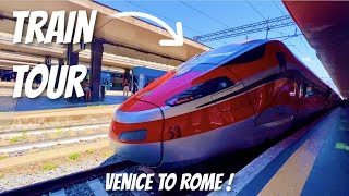 Italys HIGH SPEED Train  Frecciarossa 1000 TOUR  BUSINESS CLASS from Venice to Rome 2022 [upl. by Jezebel]