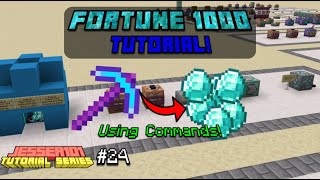 How to get Fortune 1000 Pickaxes in Minecraft Bedrock Edition 116  Tutorial Series 024 [upl. by Almallah]