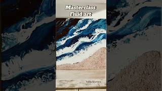 Paint the sea with liquid acrylic paints and texture paste FLUID ART masterclass modernart art [upl. by Hannon]