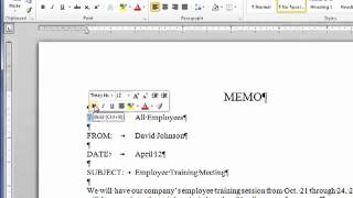 Creating a Business Memo [upl. by Nauqan516]