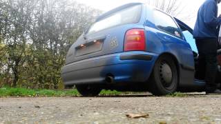 nissan micra 10 exhaust pops and flame [upl. by Leanard]