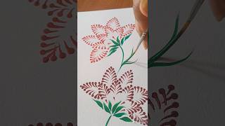 Toothpick technique  Flowers Painting with a Toothpick  Acrylic painting ideas  Satisfying Art [upl. by Carothers]