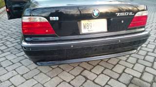 E38 BMW 750iL V12 with muffler delete [upl. by Morville]