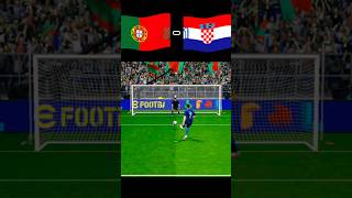 Portugal vs Croatia  Football match  Penalty shoot  fifa world Cup 2026  realistic pes gaming [upl. by Jeffie702]