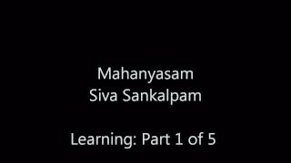 Mahanyasam  Siva Sankalpam  1 of 5 R5 DSB [upl. by Leamiba221]