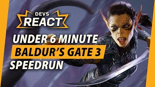 Baldurs Gate 3 Developers React to Under 6 Minute Speedrun [upl. by Zora]