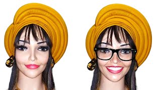 How to make Bold Pleated Turban turbantutorial turban trending [upl. by Martinic235]