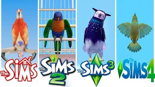 ♦ Birds ♦ Sims 1 vs Sims 2 vs Sims 3 vs Sims 4  Evolution [upl. by Aciretahs]