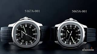 Patek Philippe Aquanaut ref 5065A001 and 5167A001 stainless steel [upl. by Llehsyt670]