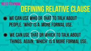 Defining relative clauses [upl. by Tenay594]