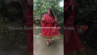 Preety dress from my mumma sarees beautiful dress suit saree reuse old dressdesign shorts [upl. by Suolhcin462]