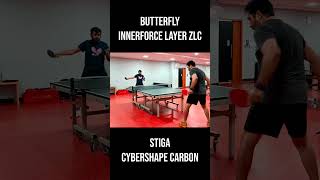 Butterfly Innerforce Layer Zlc Vs Stiga Cybershape Carbon [upl. by Edrei]