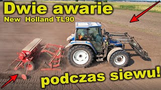 Kolejne Awarietym razem mały New Holland i zatarty Siewnik famarol podczas siewu rzepaku [upl. by Chenee119]