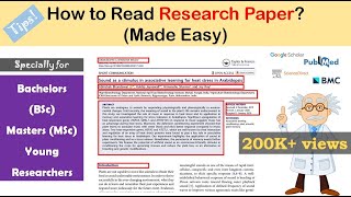 How to read a Research Paper  Made easy for young researchers [upl. by Risley]