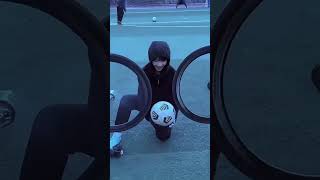 Soccer Wheel Launch Fail ⚽️🔄 Hilarious Moment as a Ball Gets Launched Between Rotating Wheels [upl. by Nauqas]