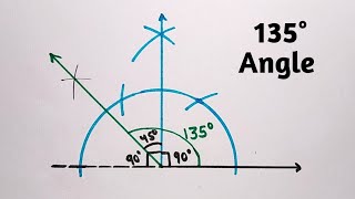 135 degree angle with compass [upl. by Alinoel]