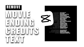 How To Make Movie Ending Credits Text In CapCut PC Credits Scene Text Effect NEW UPDATE 2023 [upl. by Tanhya]