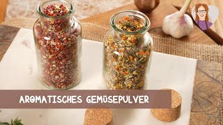 Selbstgemachtes Gemüsepulver Der gesunde Alleskönner für deine Küche 🌱🍅  vegan basisch [upl. by Sartin30]