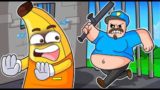 BANANIN LOGRA ESCAPAR de la PRISIÓN de BARRY EN ROBLOX [upl. by Keldon996]