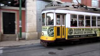 Lisbon tram  Lissabon Straßenbahn  Lisboa Carris  Villamos [upl. by Borries]