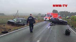 2019 08 15 Lengerich Unfall 4 Fahrzeuge NWM TV [upl. by Lonne]