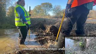 UNCLOGGING BEAVER CLOGGED CULVERTS 112023 [upl. by Guarino81]