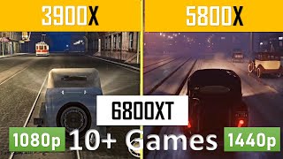 Ryzen 3900X vs 5800X with 6800XT in 1080p amp 1440p [upl. by Wolfy103]