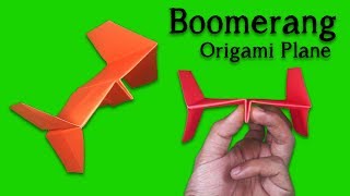 How to Make a Paper Airplane Easy and Fast for Kids  Origami Boomerang Airplane Easy [upl. by Weinshienk]