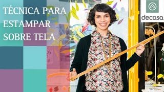 Técnica para estampar sobre tela DIY  Customiza tu ropa con PeSeta [upl. by Rosenberg40]