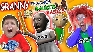 GRANNY the SCHOOL TEACHER BALDIS BASICS vs CRINGE TEACHER amp FORTNITE FGTEEV Skit [upl. by Rush]