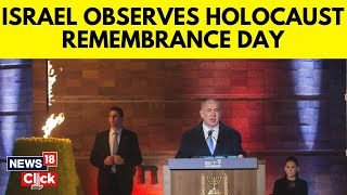 Netanyahu Uses Holocaust Ceremony To Brush Off Intl Pressure Against Gaza  G18V  News18 [upl. by Andonis]