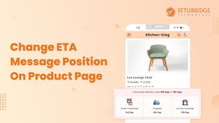 Change ETA Message position on product page  Estimated Delivery Date ‑ ETA  SetuBridge [upl. by Htidirem]